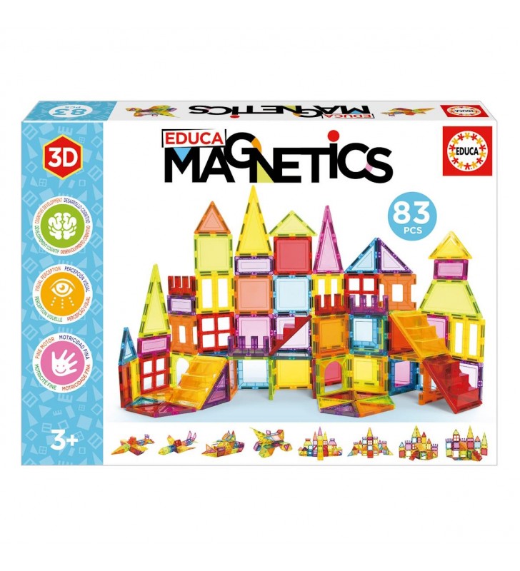 Jogo de construção Magnético 83 peças - Educa