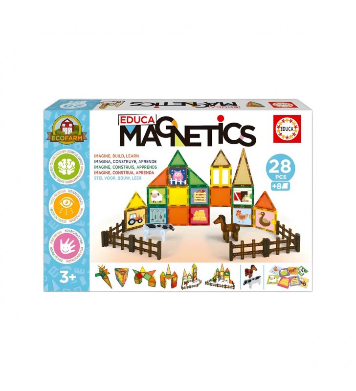 Jogo de construção Magnético Eco Farm 28 peças - Educa