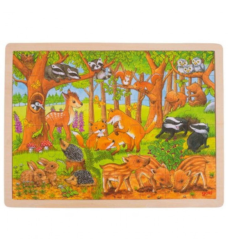 Puzzle Animais no Bosque