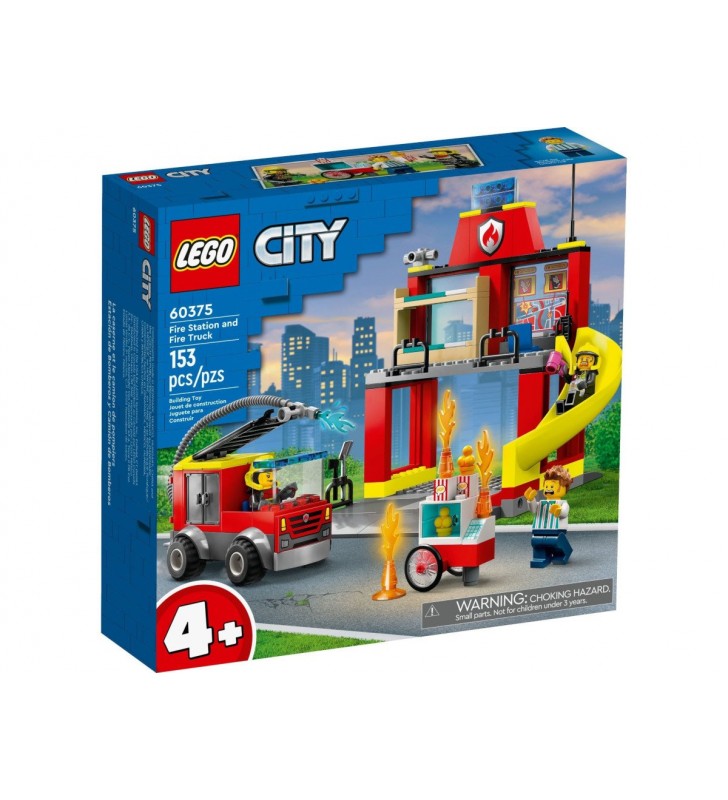 Lego Quartel e Camião dos Bombeiros 60375 - City (153pçs)
