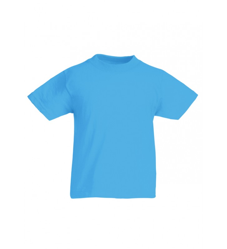 T-Shirt Criança Manga Curta Azul Turquesa